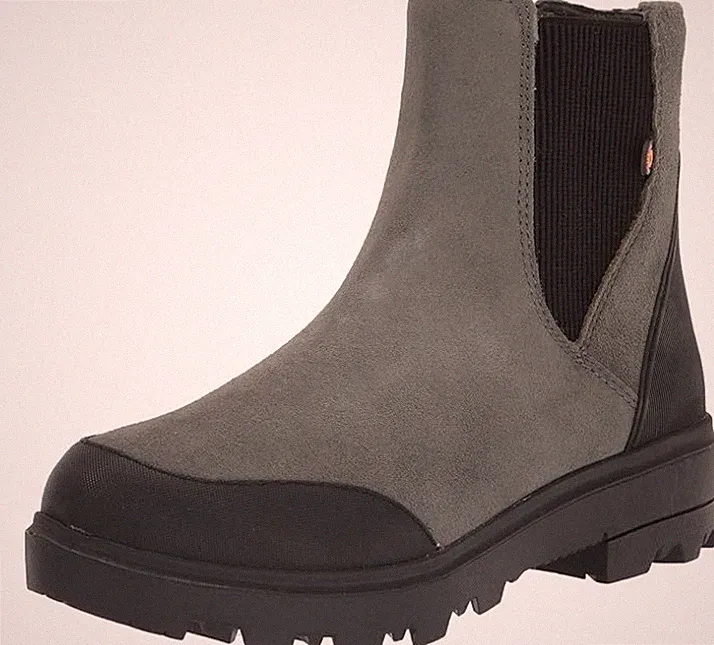Bogs Women's Holly Chelsea Leather Waterproof Boot Green Ash Size 9 US